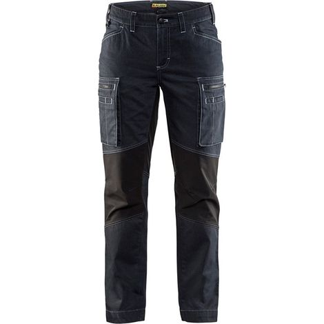 Pantalon de travail services + stretch femme BLAKLADER 7159 - Bleu foncé - 44 - Jambes standards (1/2)