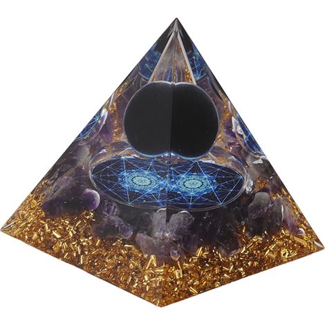 Pyramide Orgone 6CM Énergisante Chakra, Décoration Ésotérique pour Bureau et Chambre (1/5)