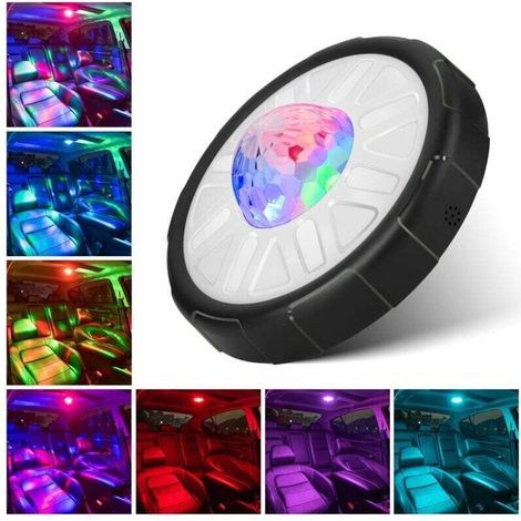 Kabellose LED-Innenbeleuchtung für Autos, USB-LED-Innenbeleuchtung, 12-farbige RGB-Touch-LED-Lampe für Kofferraum, Boot, Wohnwagen (1/5)