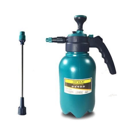 Pulvérisateur bleu-vert - réservoir haute pression avec long manche, capacité de 2 litres