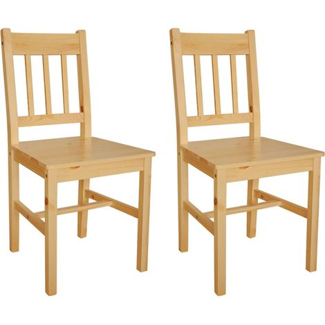 Dining Chairs 2 pcs Pinewood vidaXL