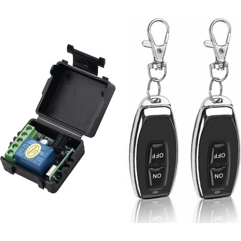 Control remoto por radio de 433 MHz, 12 V CC, 1 canal para hogar inteligente: módulo receptor-transmisor universal y transmisor de RF (Ref. 1527) (1/5)