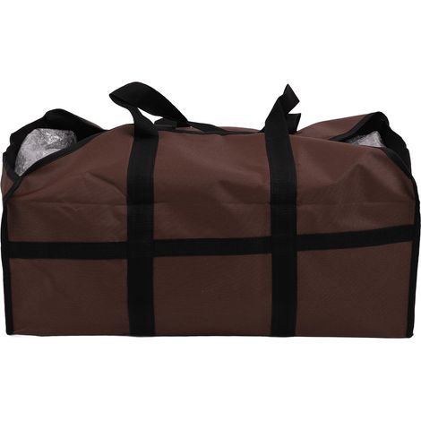 Sac de transport de bûches portable en tissu Oxford 600D, grand format, robuste, avec poignées, idéal pour le chauffage domestique, le camping et les barbecues. (1/5)