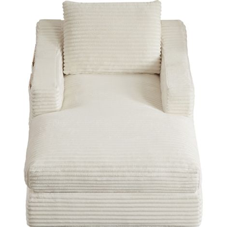 Divano, confortevole, 100 x 162 x 68 cm, bianco sporco (1/5)