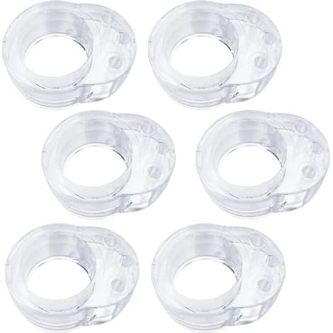 Butée de porte, lot de 6 butées de porte en caoutchouc transparent, butée de porte en silicone, butée de porte, amortisseur de porte, protection murale, butée de porte (1/5)