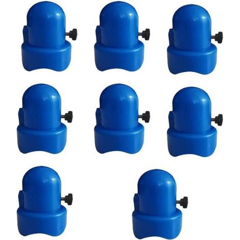 Embouts Pour Poteaux De Trampoline - 38 mm - Fixation Par Vis - Bleu - 8 Pièces (1/4)