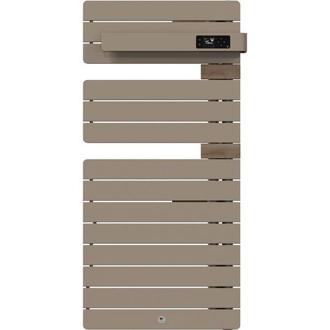 Elektrischer Handtuchheizkörper Allure 4 Klassik Mast rechts 500W Sandbraun/Eiche - THERMOR - 483294 (1/4)