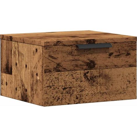 Maison Exclusive - Wand-Nachttisch Altholz-Optik 34x30x20 cm
