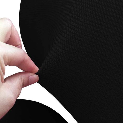 Flexible cover for computer chair, swivel office chair - Universal protective and stretchable cover - Elastic cover for swivel chair - Black (1/5)