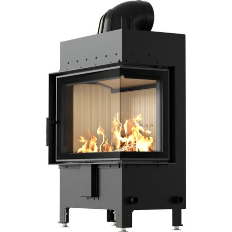 Kamineinsatz aus Stahl KRATKI LUCY rechts 12 kW Ø 200 (1/5)