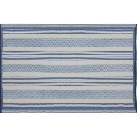 Tapis d'extérieur/intérieur 120x180cm en polypropylène bleu (1/2)