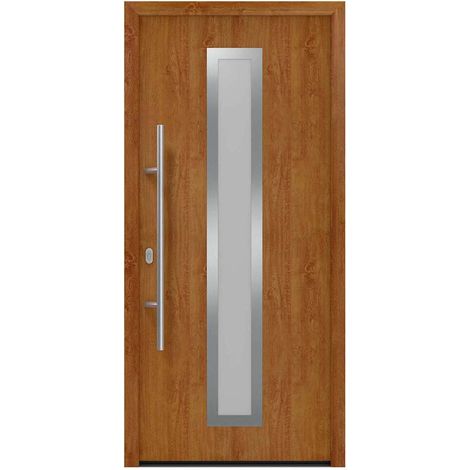 Hörmann Ecostar Haustür "ISOPRO IP 700S", golden oak, 110 x 210 cm (B x H), DIN Links