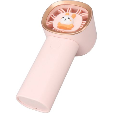 Éventail à main rose, 3 vitesses réglables, rechargeable par USB, format mini et mignon, idéal pour les voyages et le maquillage. (1/5)