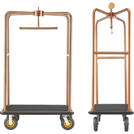 Carro para equipaje de hotel, capacidad de 1200 lb, ruedas de goma duraderas, 1200 lb (1/2)