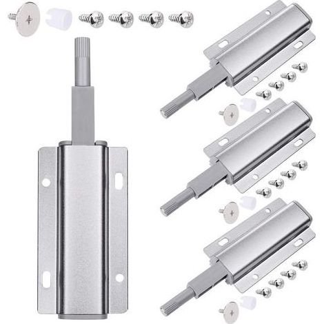 Push to Open Aimant Porte Placard, 4Pcs Loquet Magnetique Push Open Amortisseur, Push to Ope Amortisseur pour Porte, Tiroir, Meuble (1/5)