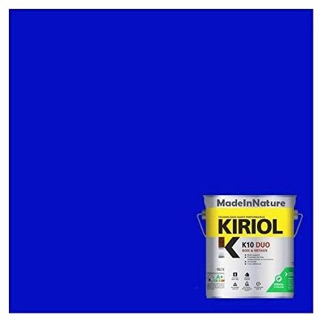 Madeinnature – Peinture antirouille pour métal – Haute performance satinée – 0.75 litre – RAL 5002 – Résistance UV et intempéries – Application rouleau ou pinceau (1/4)