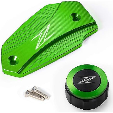 Accessoires de protection pour bouchons de liquide de frein avant et arrière et bouchon de réservoir d'essence pour motos Kawasaki Z 900, Z 800, Z 650, Z650, Z900 et Z800 (2013-2023) - Vert Z (1/5)