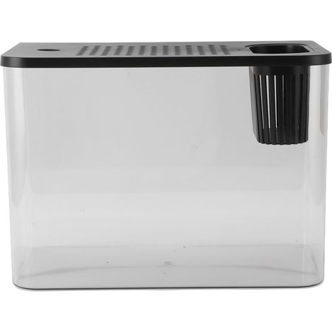 Petit aquarium de bureau transparent en plastique, micro-paysage, pour poissons rouges, crevettes, poissons combattants et tortues. (1/5)