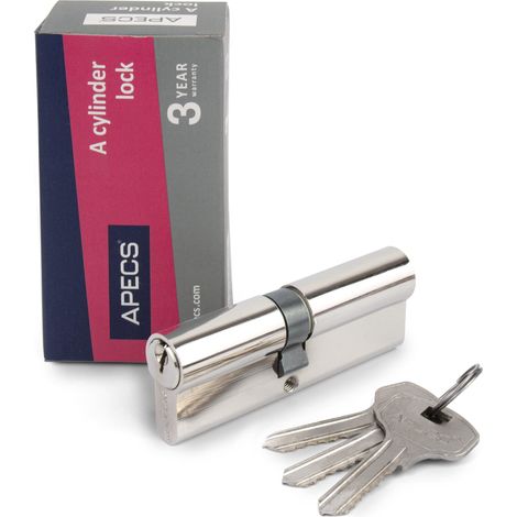 EC-95 (45/50) Cylindre de serrure profilé verrouillable 40/60 mm pour serrure de porte de devant avec 3 clés (1/5)