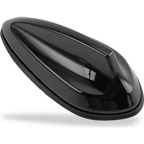 Car Shark Antenna, Decorative Self-adhesive Waterproof Car AM/FM Radio Signal Receiving Shark Fin Antenna for Cars, SUVs, Trucks, Vans (Black) (1/5)