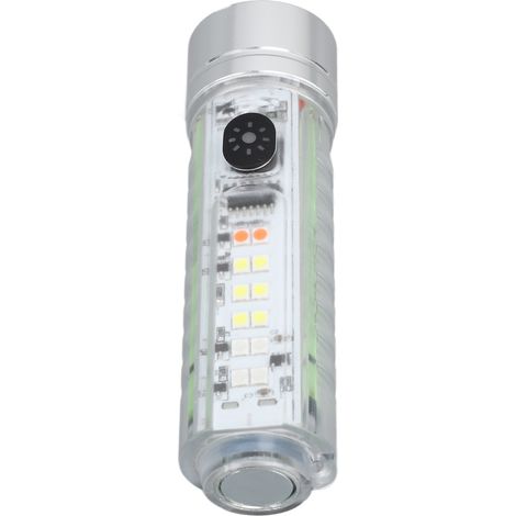Mini lampe torche d'extérieur rechargeable USB, 3 niveaux d'éclairage, lampe de travail, embout magnétique, lampe torche d'urgence à mise au point fixe. (1/5)