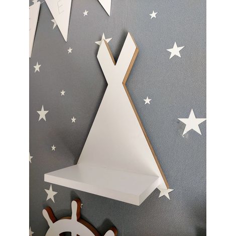 Étagère tipi tente indienne MDF blanc (1/5)