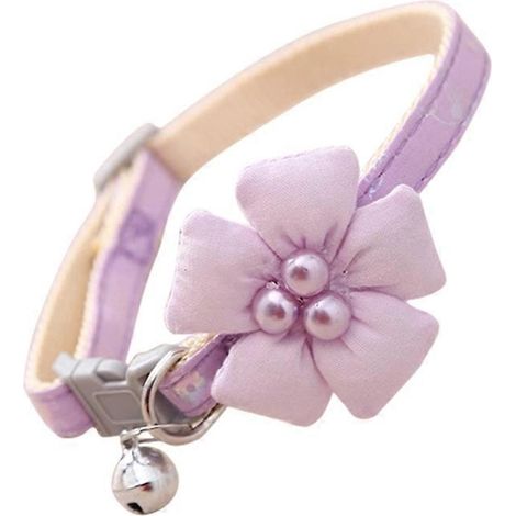 Halsband für Hunde und Katzen, floral verziert, verstellbar, elegantes und bequemes Haustierhalsband.