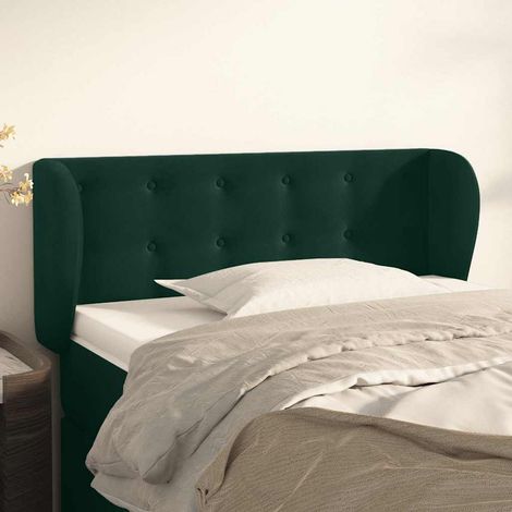 vidaXL Cabecero de terciopelo verde oscuro 93x23x78/88 cm (1/5)