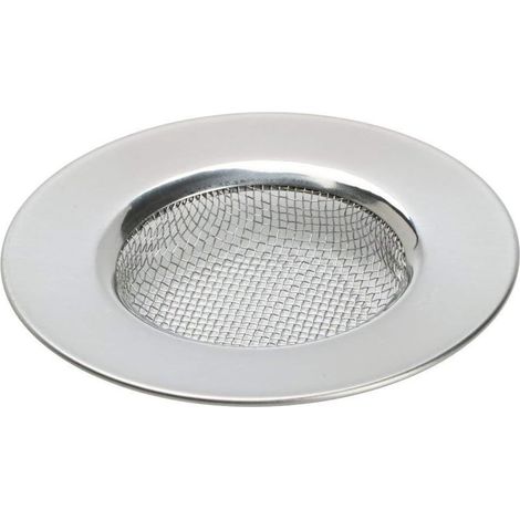 Colador para lavabo de ducha - Atrapador de cabello con orificio para tapón - Tapones para fregadero de cocina - Filtro de desagüe de fregadero de malla de acero inoxidable - 7,6 cm (3 pulgadas) (1/5)