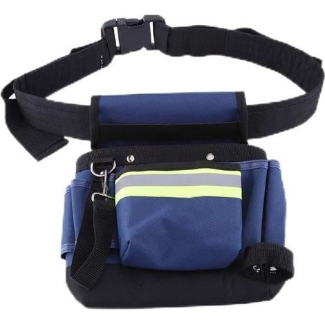 Sacoche ceinture porte-outils Dioche pour électricien, sac de travail pour électriciens, techniciens CVC et agents de maintenance, rangement en tissu pour marteaux (1/5)