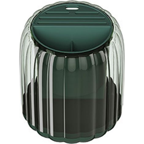 Bloc porte-couteaux rotatif à 360°, grande capacité, avec rangement amovible et bloc porte-cuillères pour la cuisine (vert). (1/5)
