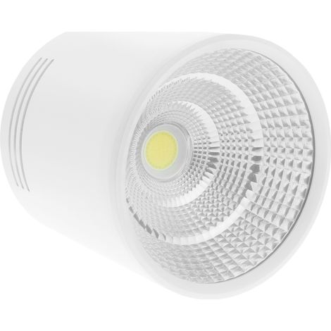 BeMatik - Foco LED de superficie Lámpara COB 12W 220VAC 6000K blanca 100mm
