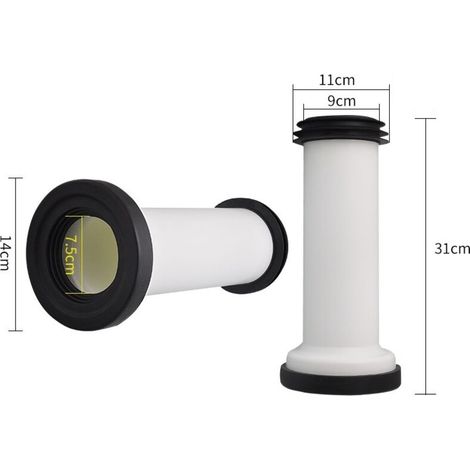 Raccord adaptateur pour siphon mural/de sol tuyau d'évacuation de toilette épaissi, diamètre universel de 90 à 107 mm, tuyau d'évacuation droit.
