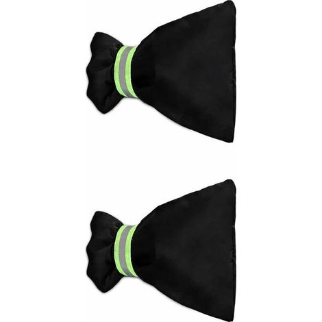 2PCs Couvercle Antigel pour Robinet, 15 21 cm Housse de Robinet Extérieur Housse De Protection Robinet pour la Protection Contre Le Gel en Hiver,Avec Bande Réfléchissante,Imperméable et épaisse-Noir
