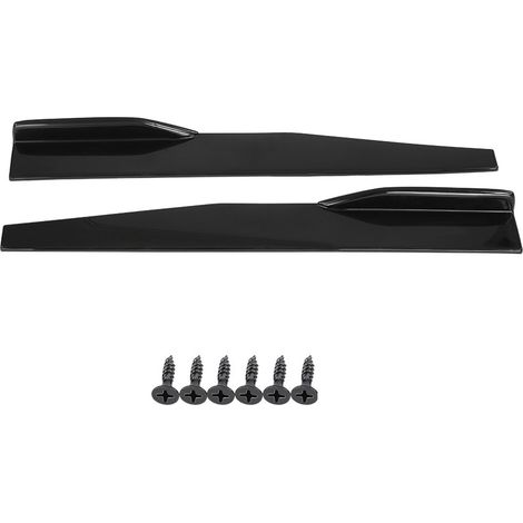 Paire d'ailes latérales universelles pour voiture, déflecteurs de bas de caisse anti-rayures (long) (1/5)