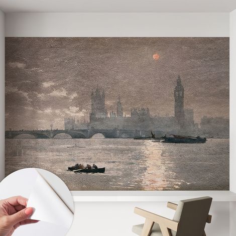 Carta da parati adesiva - lavabile - decorazione murale - per cucina - pellicola decorativa Panorama notturno 152x104 cm (1/5)