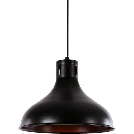 Plafonnier Vintage Noir Design Rétro Industriel - Edm (1/3)