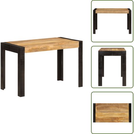 Table à dîner 120x60x76 cm bois de manguier massif - Table À Manger - Table En Bois - Table Design - Table Rustique - Mobilier Vintage (1/5)