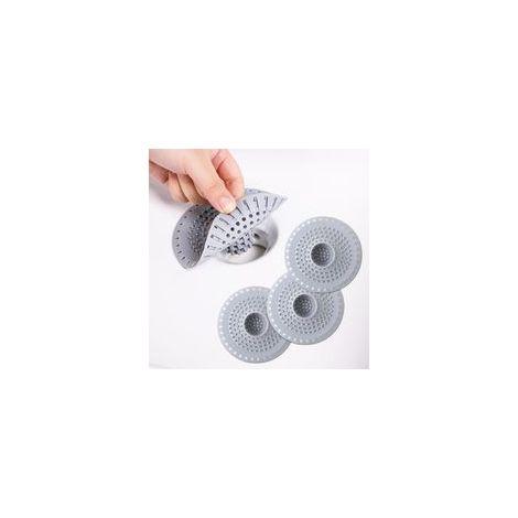 3PCS Bathtub Drain Hair Catcher, Tub Hair Catcher Drain Protector, Collapsible Shower Hair Drain Catcher Strainer for 1.48'' to 1.75'' Regular Drains (1/5)