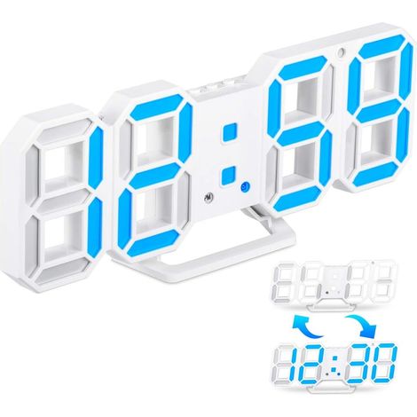 Horloge Murale Numérique - Affichage LED 3 Chiffres - Fonction Température et Réveil - Luminosité Réglable sur 3 Niveaux - 1 Pièce (1/5)