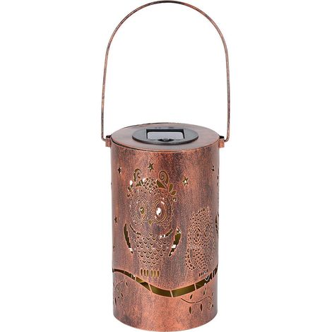 Tomfeel Zylinder-Solarleuchte, Hängeleuchte, Metall-Kronleuchter, Tier-Gartendekorationsleuchten H
