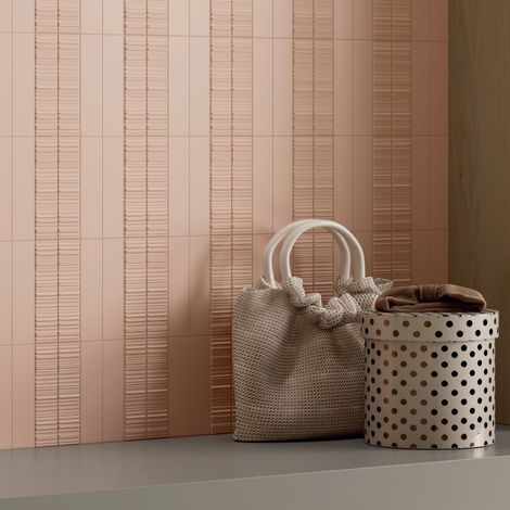Carrelage Relief DUST Blush 5x20cm Line Mate (1/2)