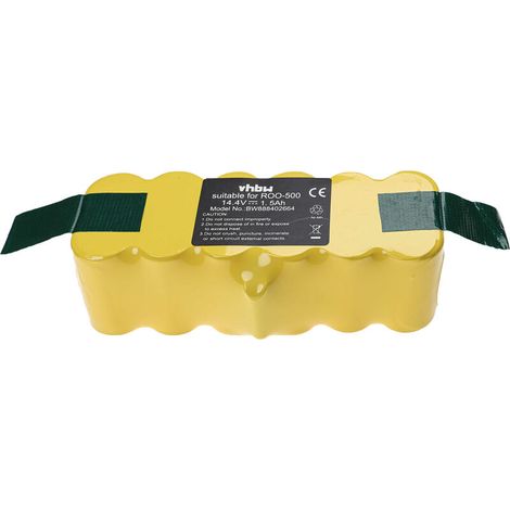 Batterie NiMH 1500mAh 14,4V pour iRobot Roomba 500, 564, 565, 570, 505, 521, 551, 561 – Autonomie prolongée – Compatible avec chargeur standard - 1 X