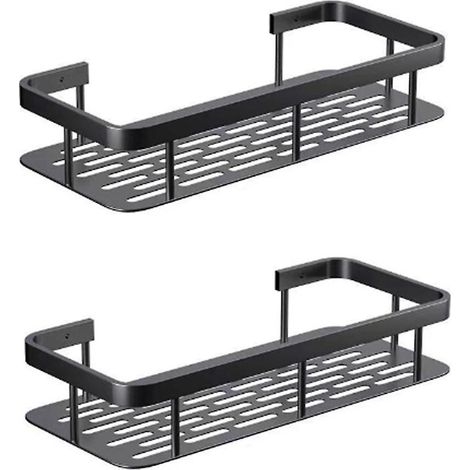 Badezimmerregale, 2er-Set, kein Bohren erforderlich, Eckregal, Duschablage, optimale Organisation - AquaForge