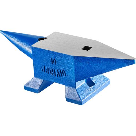Mophorn Horn Amboss 22LBS 10KG, 360mm Länge, tragbare robuste Gusseisen Blacksmith Amboss, stabile Werkbank Schmieden Werkzeug, blau