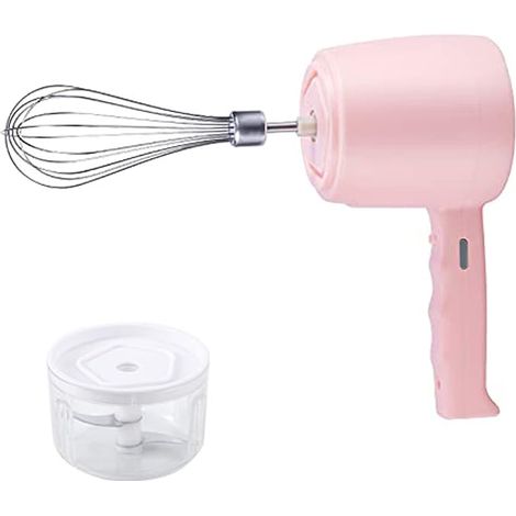 Nouveau mini fouet électrique 2 en 1 avec hachoir à ail, rechargeable par USB (1/5)