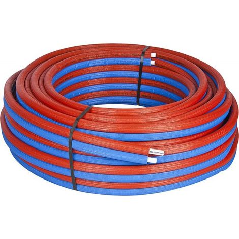 Verbundrohr Mehrschichtverbundrohr Doppelrohr PE-RT isoliert Rohr DVGW Alu 20x2 mm 50m
