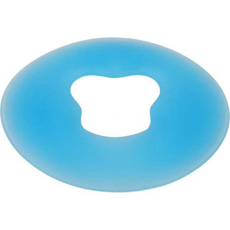 Coussin de massage visage rond bleu, oreiller spa en silicone souple, repose-tête relaxant pour salon de beauté, coussinet confortable (1/5)
