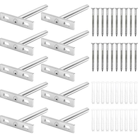 Wall Shelf Brackets - 100mm - Floating Shelf Brackets in Solid Iron (1/5)
