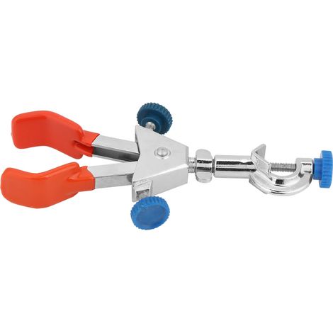 Lab Instrument Double Regulator Chemical Flask Clamp Steel Retort Stand Condenser Holder(big) (1/5)